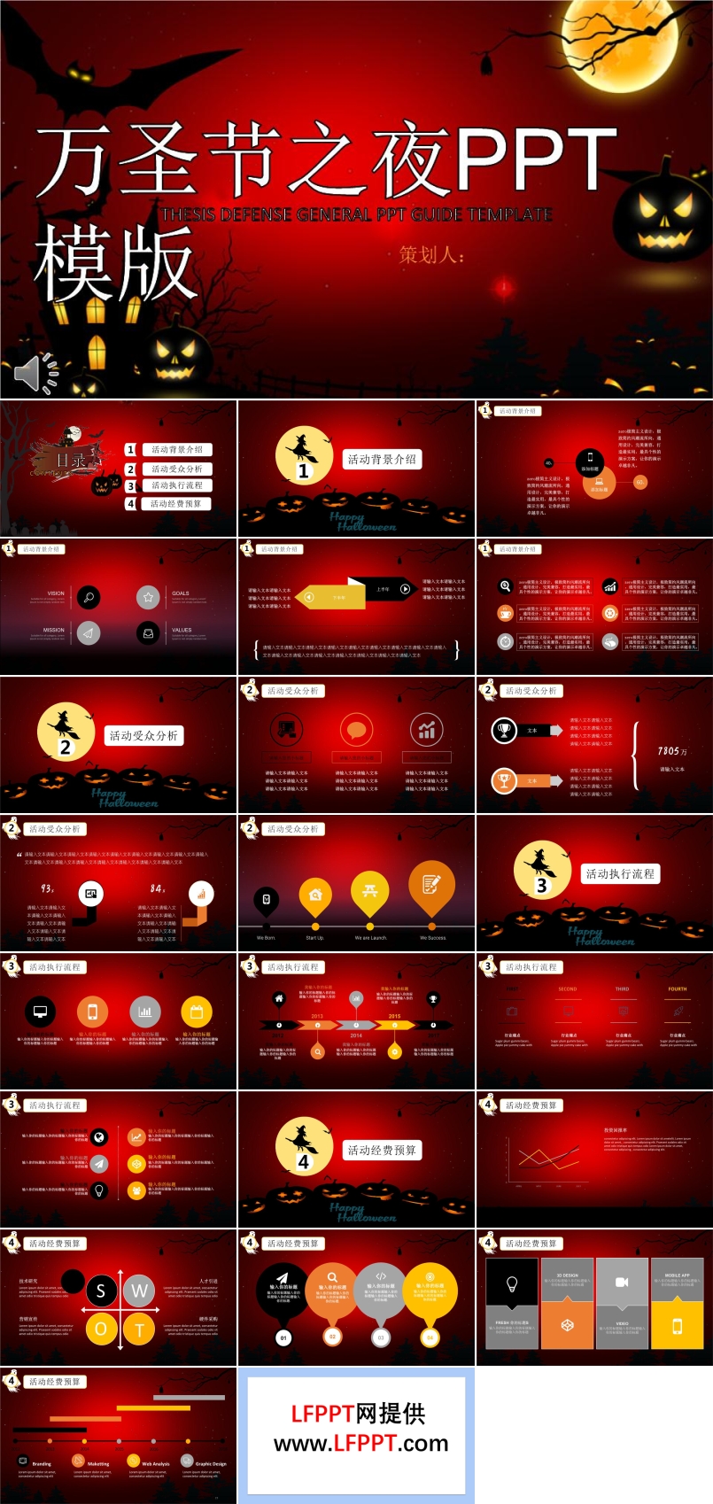萬圣節(jié)之夜狂歡活動策劃計劃規(guī)劃PPT模板