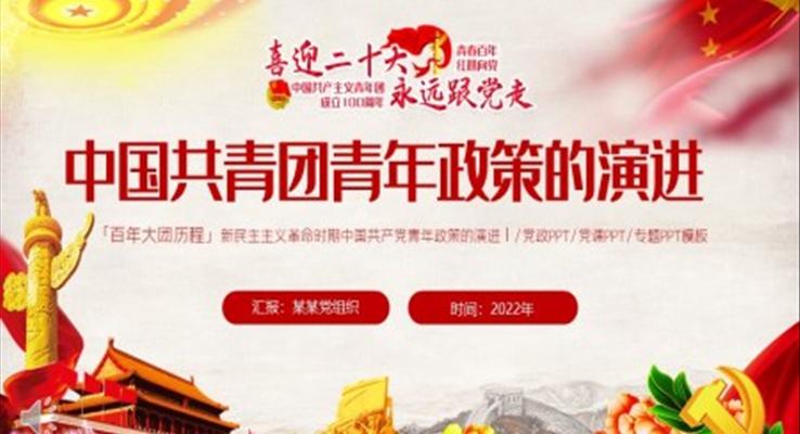 慶祝中國共青團建團100周年ppt